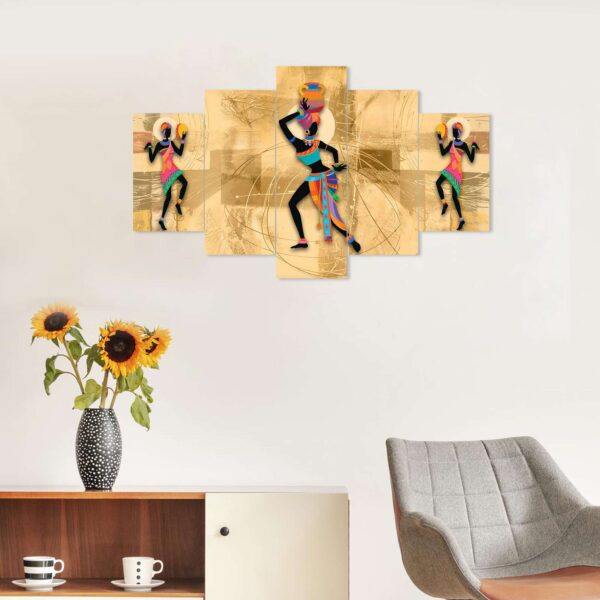 Rajasthan 3D Framed Digital Wall Painting Set of 5 – A Celebration of Culture, Color & Craftsmanship - Image 5